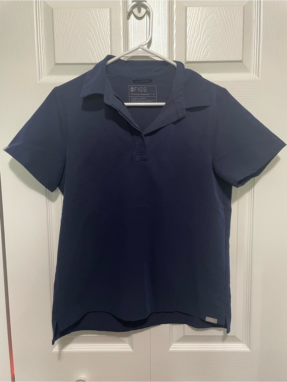 FIGS Polo Scrub Top Women’s Small Navy Discontinued Style